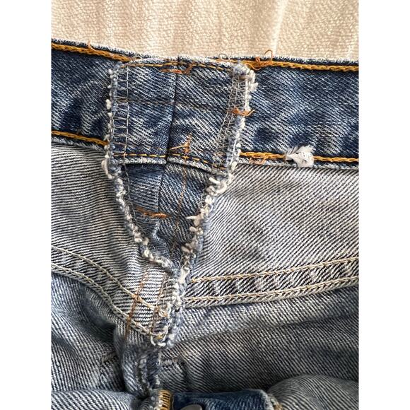 Levi's Distressed Cutoff Denim Skirt Reworked High Rise Blue - 4/6 - Picture 9 of 11